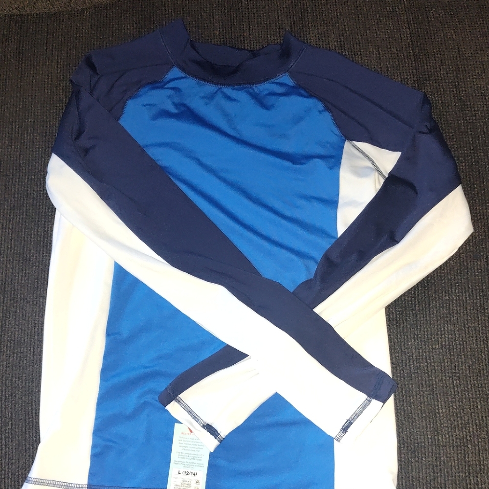 Blue Long Sleeve UPF 50+ Swim Shirt